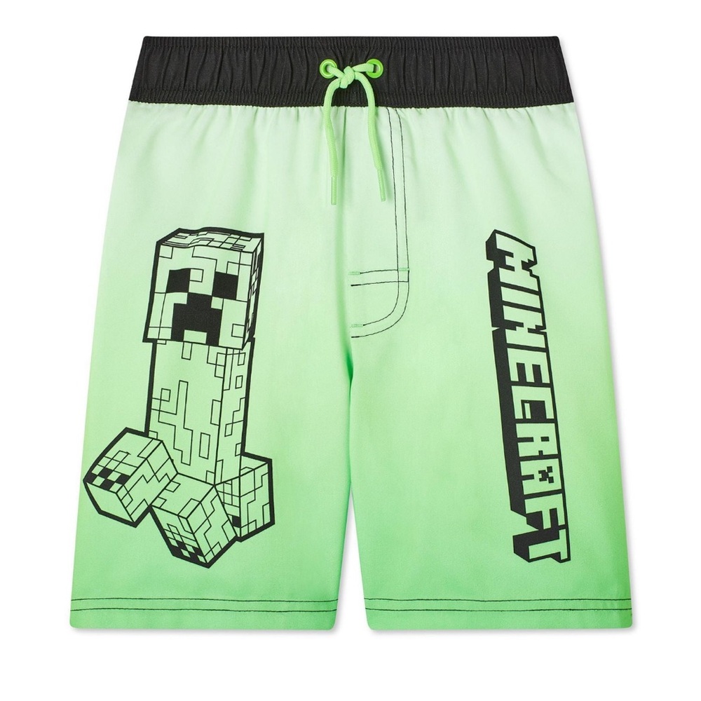 Extra Small (4-5) Minecraft Boys' Swim Trunk Short NWOT